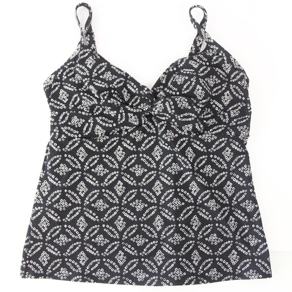 Lands' End Swimsuit sz 8 Women Tankini Top Underwire Swimming - Picture 2 of 7